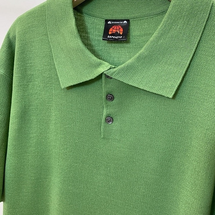 Summer Knit Lightweight Polo Shirt