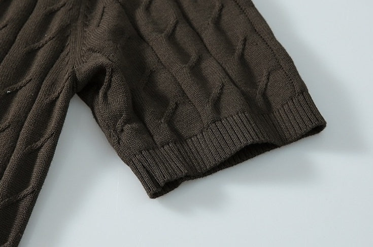 Summer Knit Loose Polo Shirt