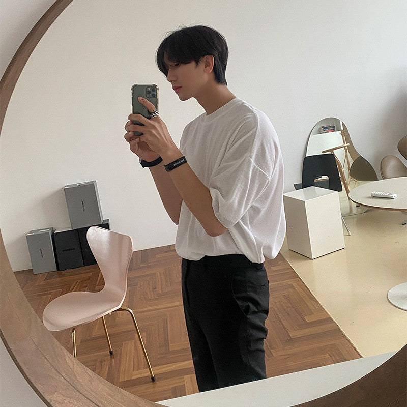 Summer Knit Relaxed Fit Crewneck Tee