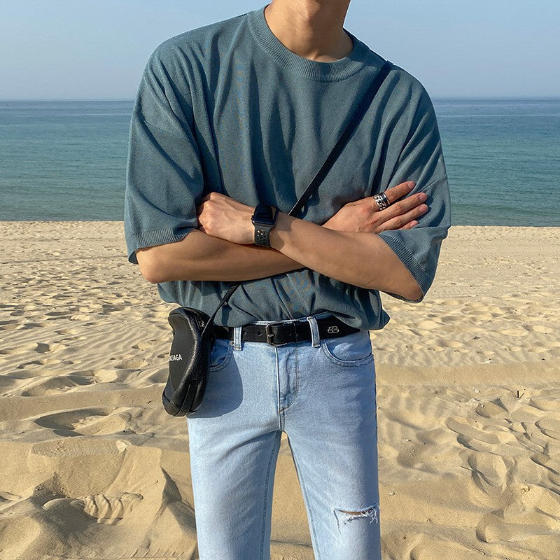 Summer Knit Relaxed Fit Crewneck Tee