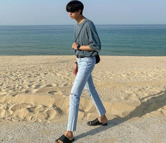 Summer Knit Relaxed Fit Crewneck Tee