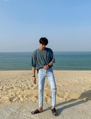 Summer Knit Relaxed Fit Crewneck Tee