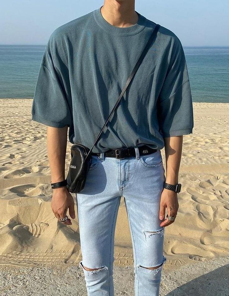 Summer Knit Relaxed Fit Crewneck Tee