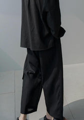 Summer Lightweight Linen Wideleg Pants