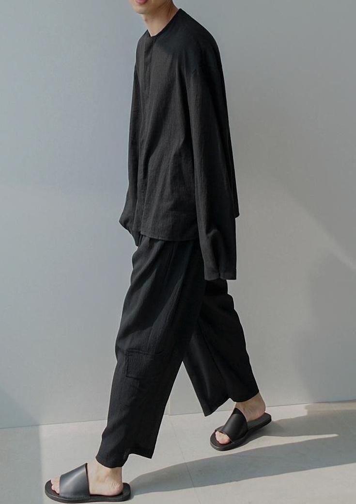 Summer Lightweight Linen Wideleg Pants