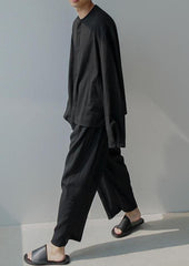 Summer Lightweight Linen Wideleg Pants
