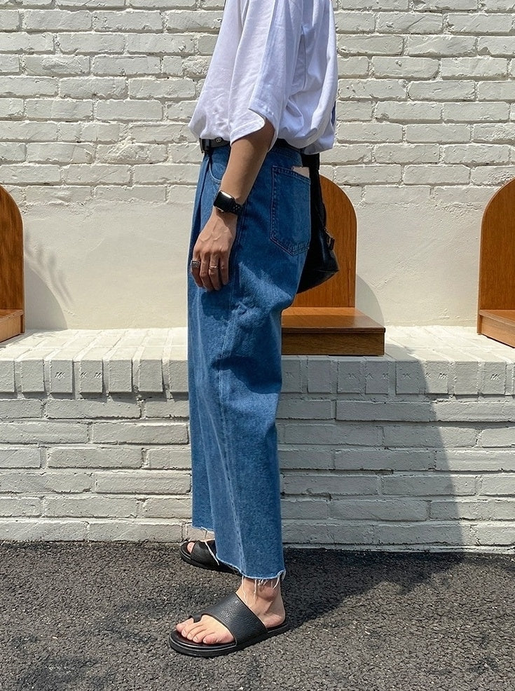 Summer Loose Fit Denim Trousers