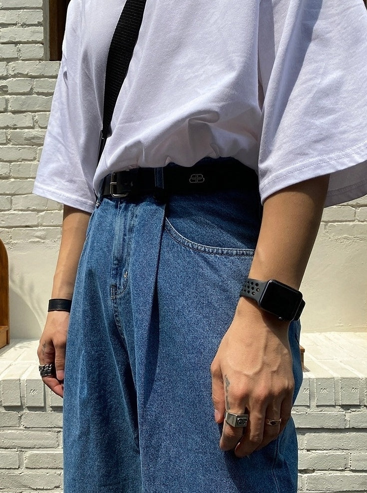 Summer Loose Fit Denim Trousers