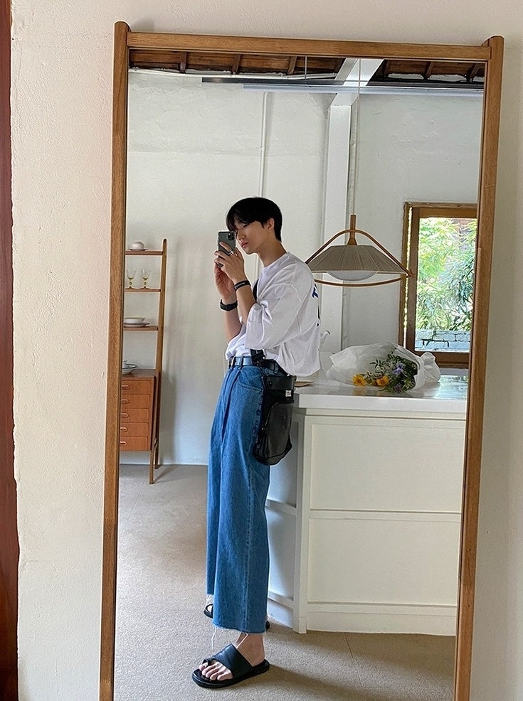 Summer Loose Fit Denim Trousers