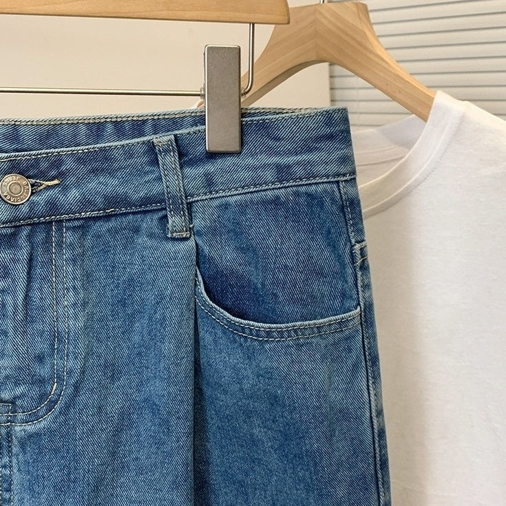 Summer Loose Fit Denim Trousers