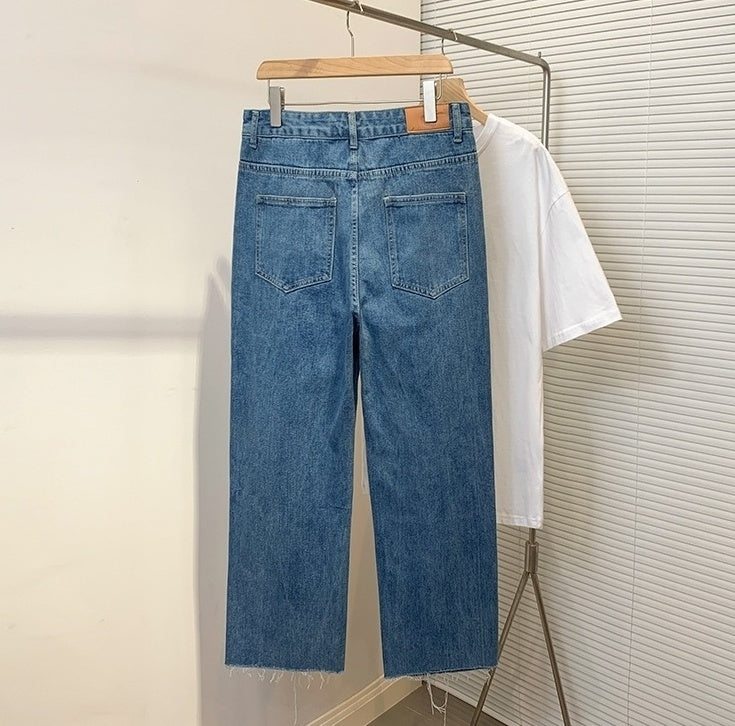 Summer Loose Fit Denim Trousers