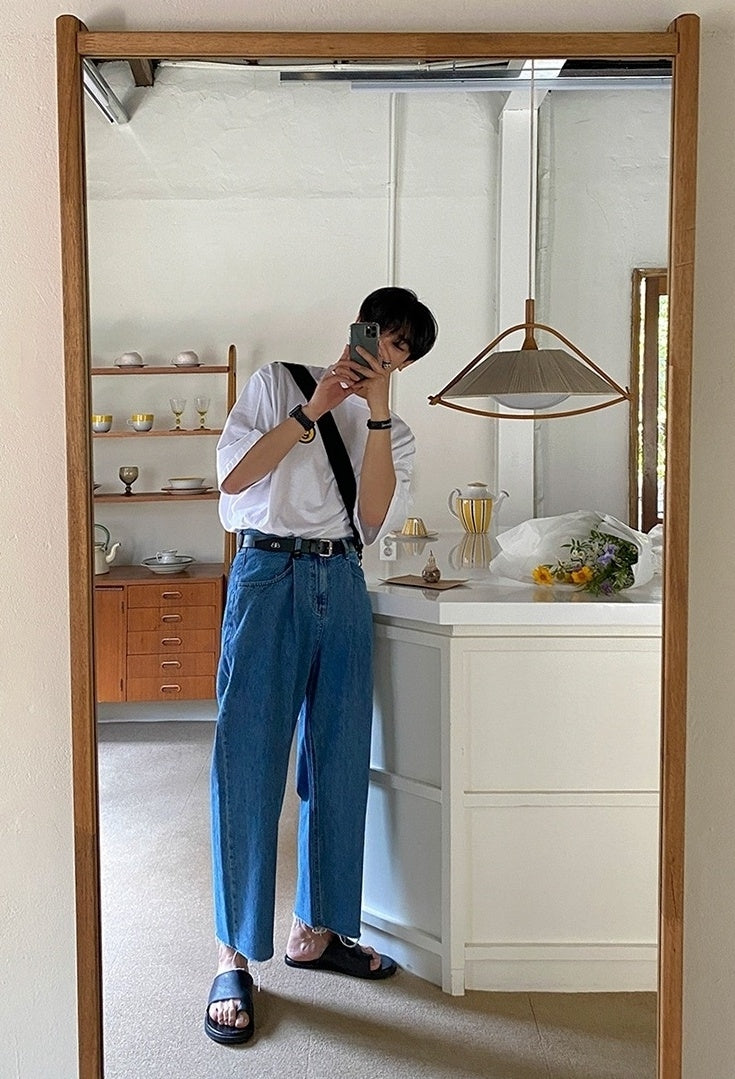 Summer Loose Fit Denim Trousers