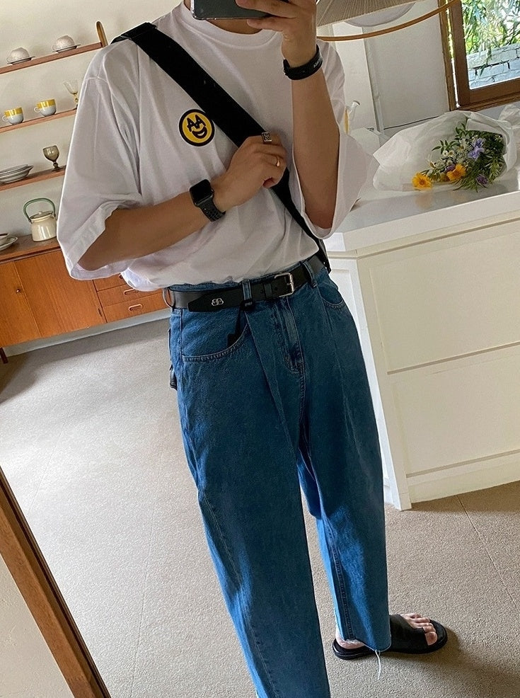 Summer Loose Fit Denim Trousers