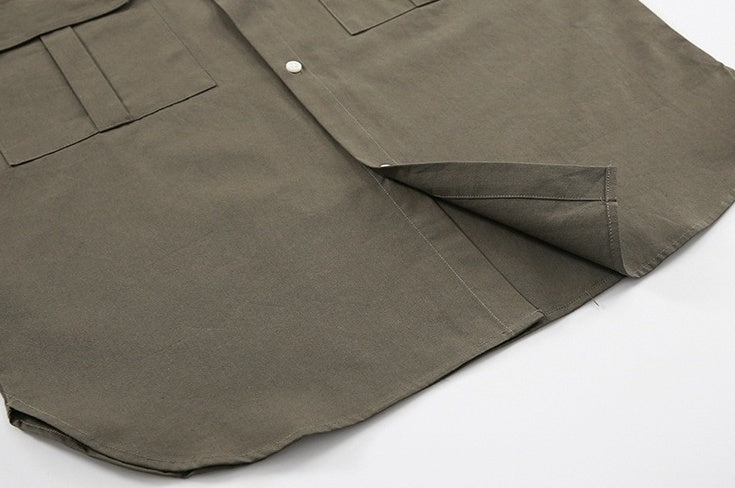 Summer Loose Short Sleeve Shirt Korean Style Jacket