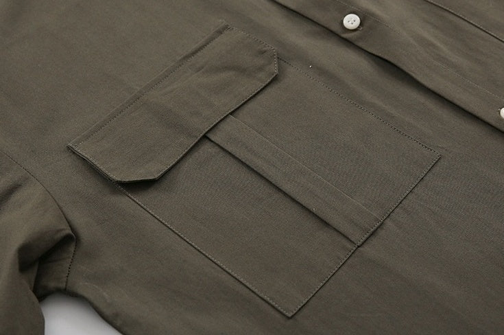 Summer Loose Short Sleeve Shirt Korean Style Jacket