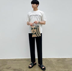 Summer Printed Loose Fit Crew Neck T-Shirt