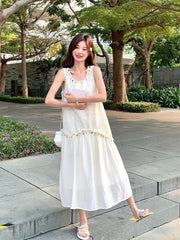 Summer Sequin Embroidered Vintage Dress