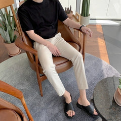 Summer Short Sleeve Knitted T-Shirt