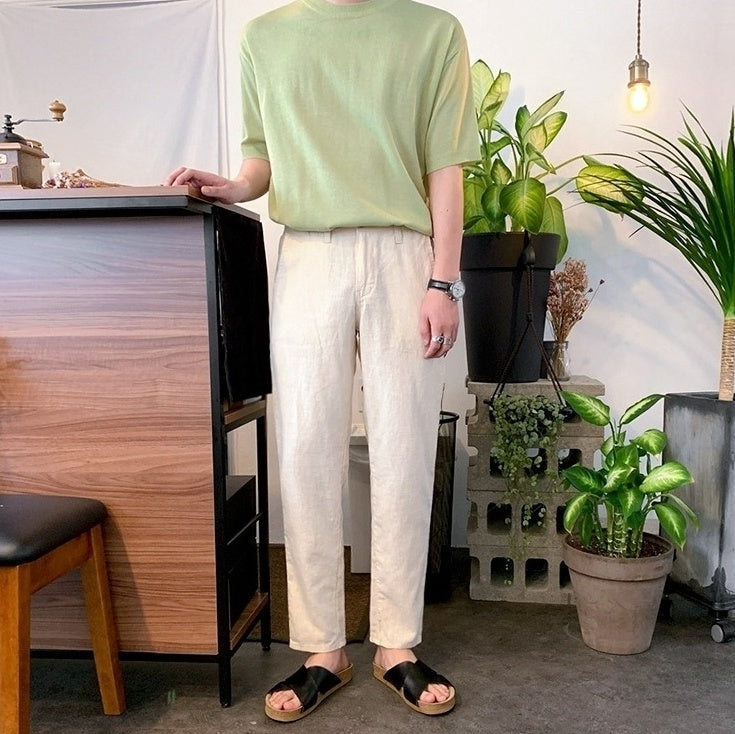 Summer Short Sleeve Knitted T-Shirt