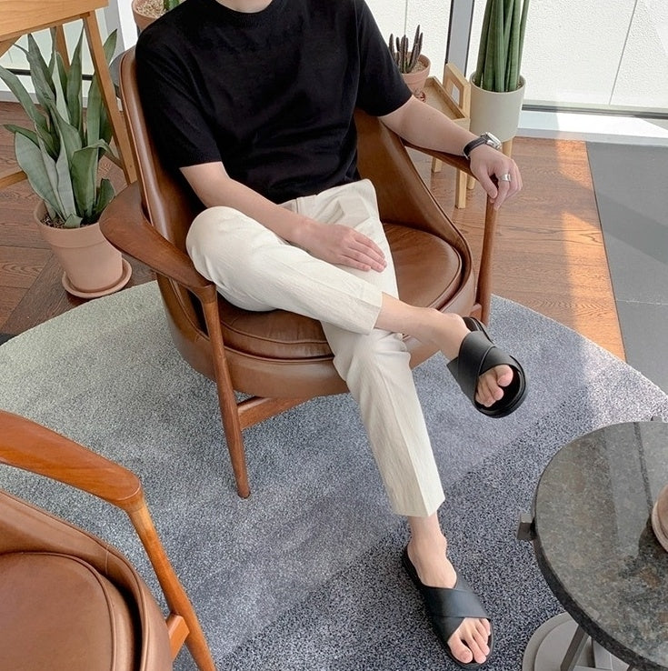 Summer Short Sleeve Knitted T-Shirt