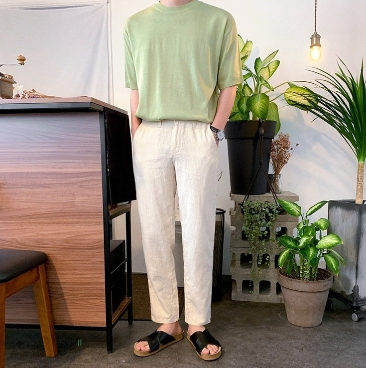Summer Short Sleeve Knitted T-Shirt