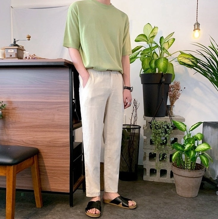 Summer Short Sleeve Knitted T-Shirt