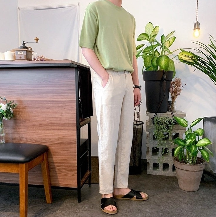 Summer Short Sleeve Knitted T-Shirt