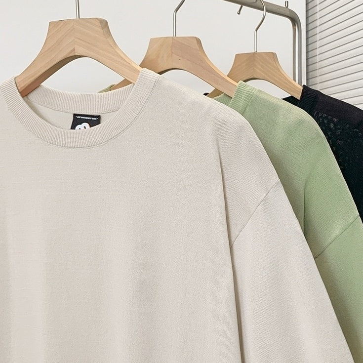 Summer Short Sleeve Knitted T-Shirt