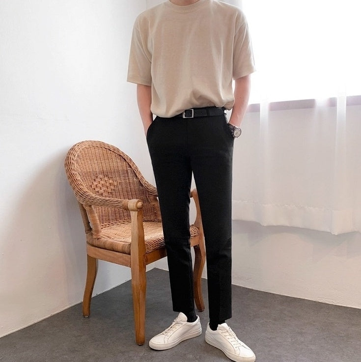 Summer Short Sleeve Knitted T-Shirt