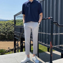 Summer Slim Fit Tailored Trousers