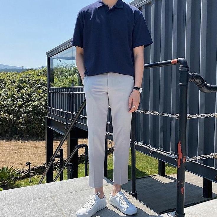 Summer Slim Fit Tailored Trousers