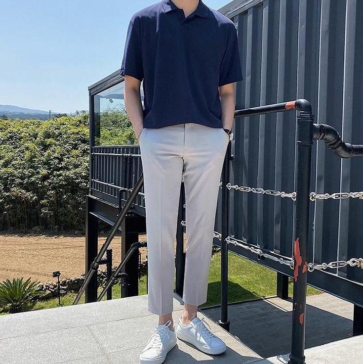 Summer Slim Fit Tailored Trousers