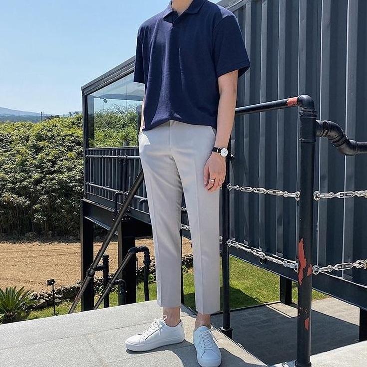 Summer Slim Fit Tailored Trousers
