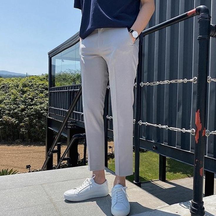 Summer Slim Fit Tailored Trousers