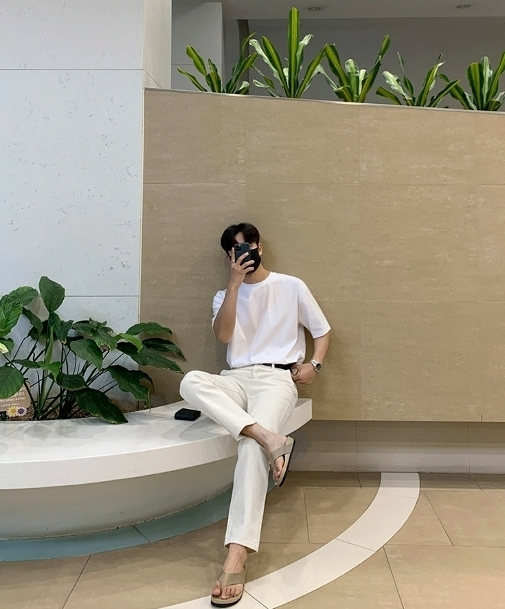 Summer White Straight Jeans