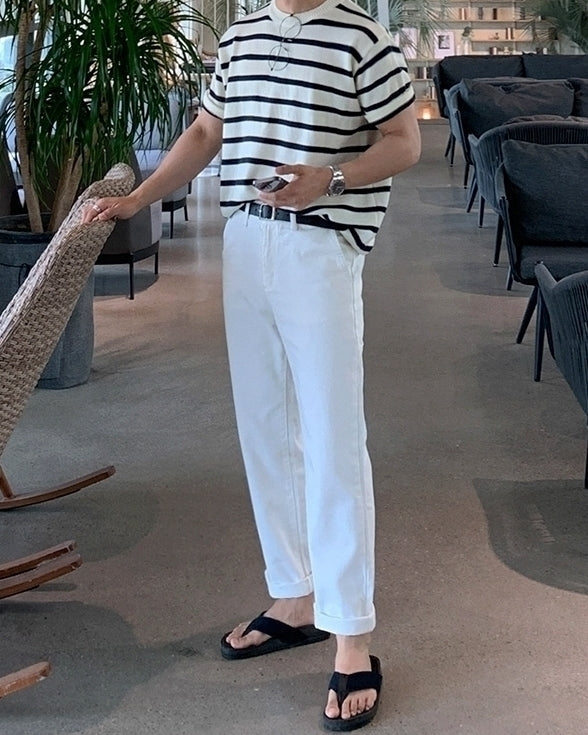 Summer White Straight Jeans