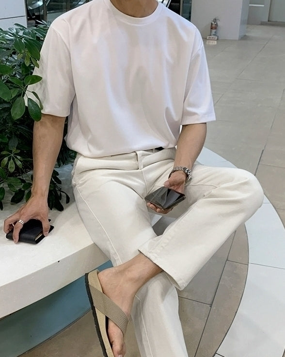Summer White Straight Jeans