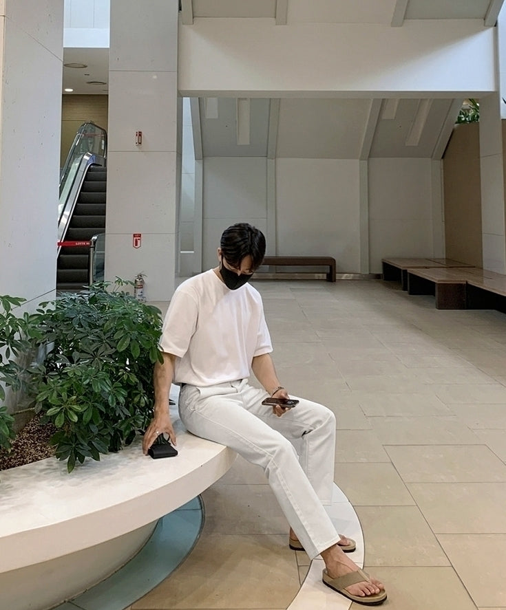 Summer White Straight Jeans