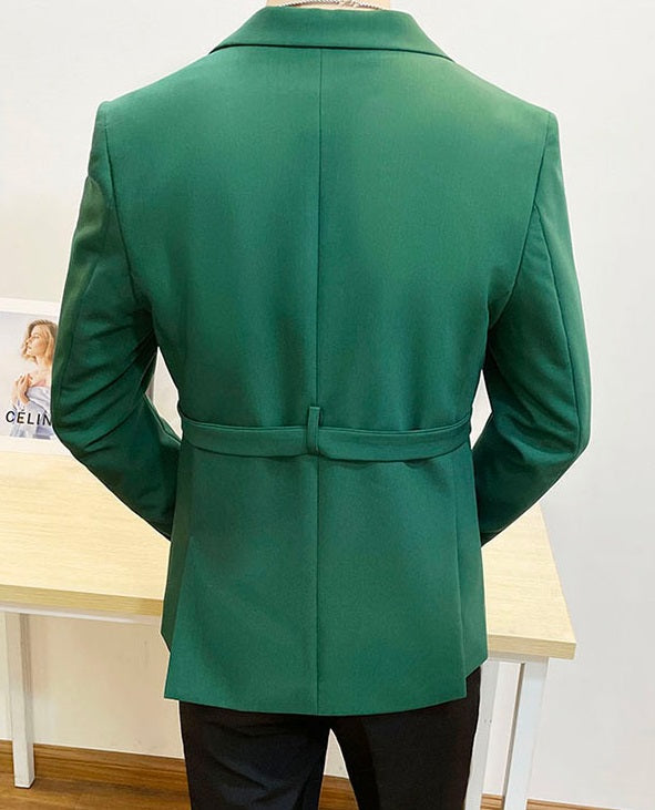 Black Belted Suit Jacket