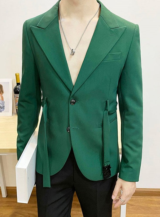 Black Belted Suit Jacket