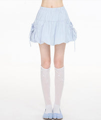 Sweet Campus Pocket Bubble Skirt