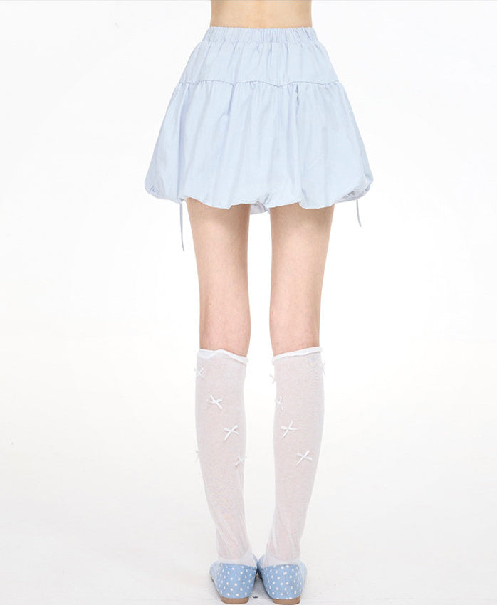 Sweet Campus Pocket Bubble Skirt