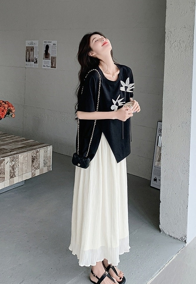Sweet Chic T Shirt And Skirt Set