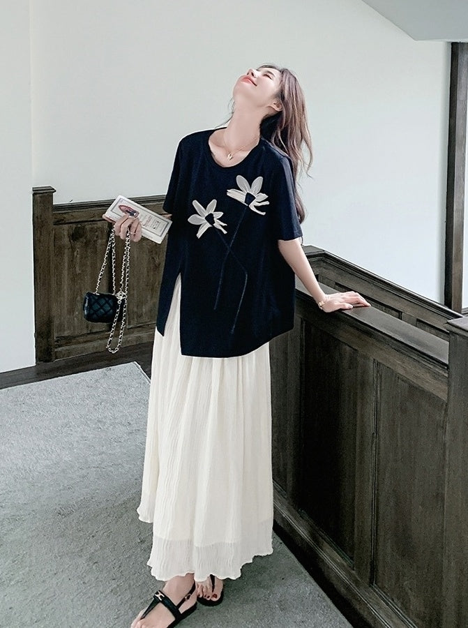 Sweet Chic T Shirt And Skirt Set