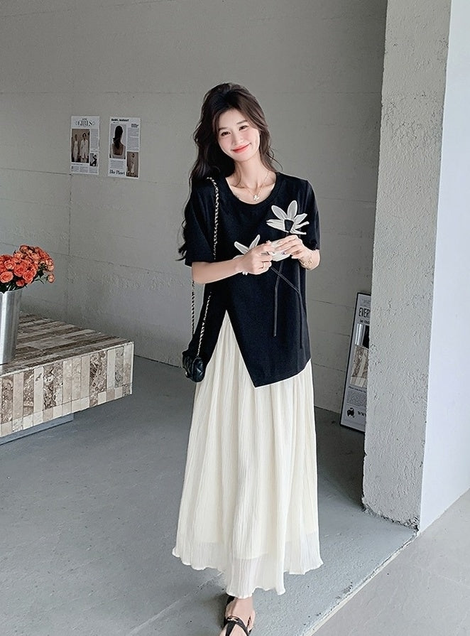 Sweet Chic T Shirt And Skirt Set