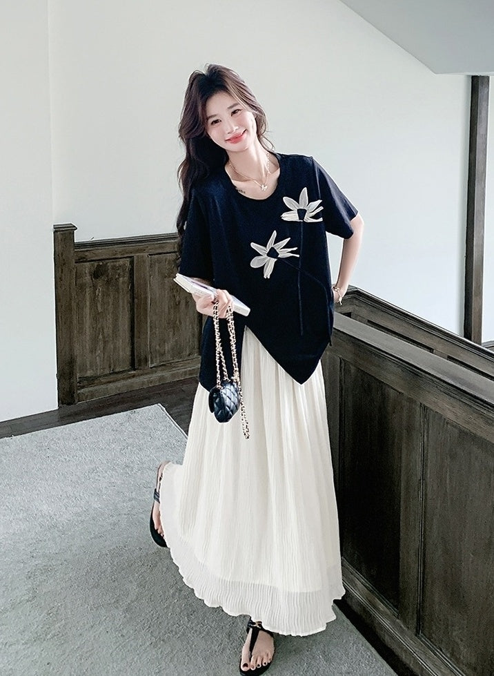 Sweet Chic T Shirt And Skirt Set