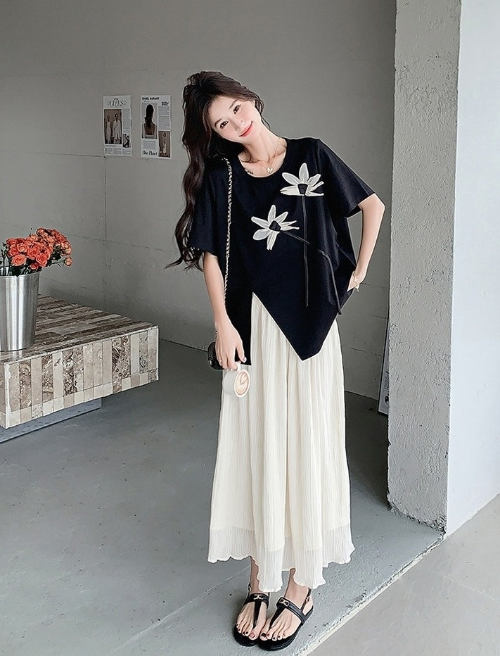Sweet Chic T Shirt And Skirt Set
