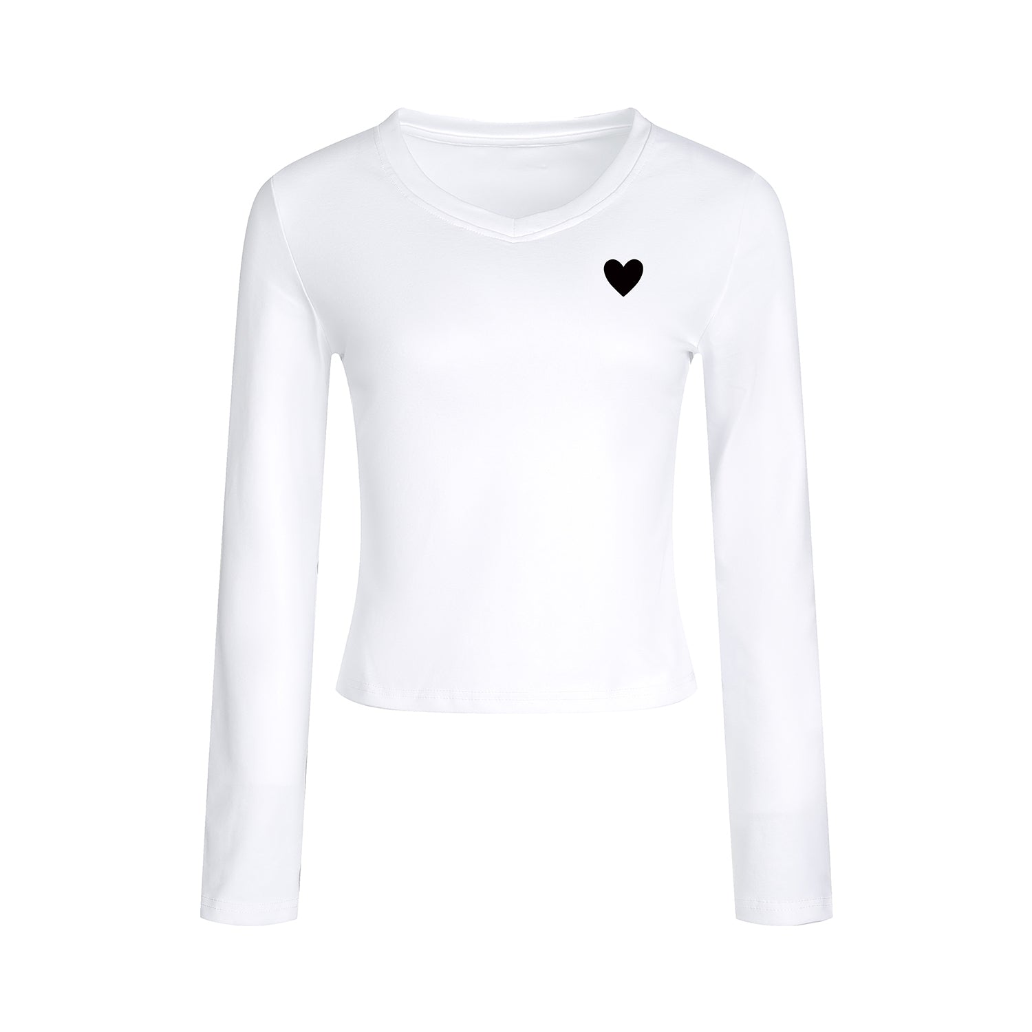 Sweet Heart Embroidered Slim Fit Top