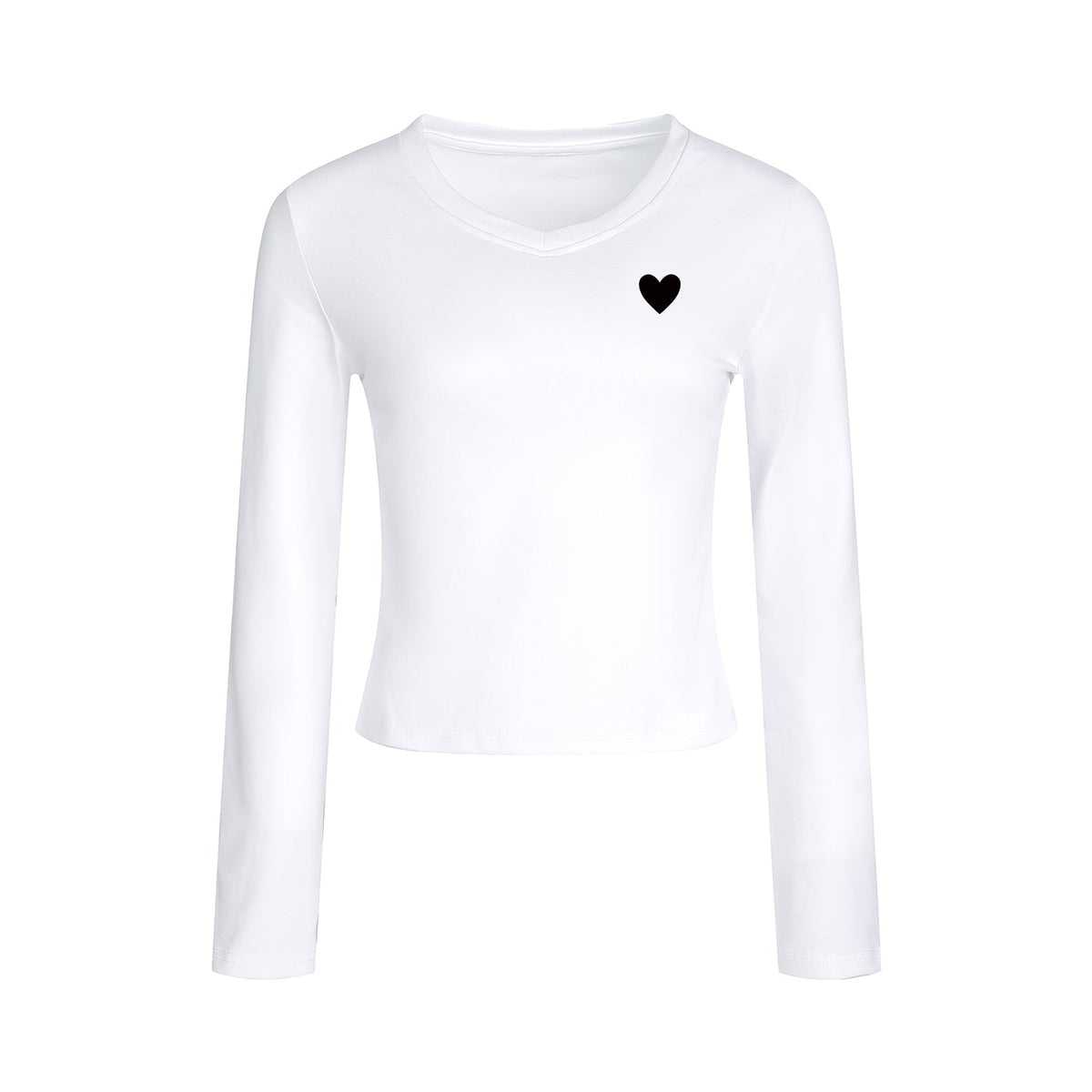 Sweet Heart Embroidered Slim Fit Top