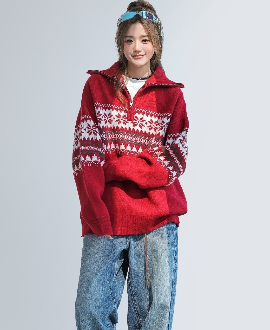 Sweet Puppy Embroidered Cozy Knitted Sweater